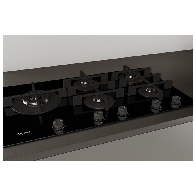 Whirlpool GOWL 958-NB Piano Cottura a Gas 5 Zone 86 cm Nero