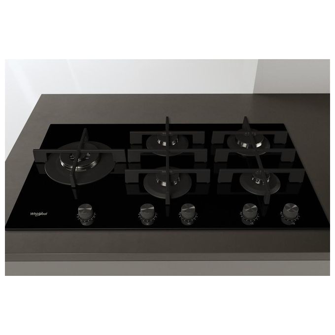 Whirlpool GOWL 958-NB Piano Cottura a Gas 5 Zone 86 cm Nero