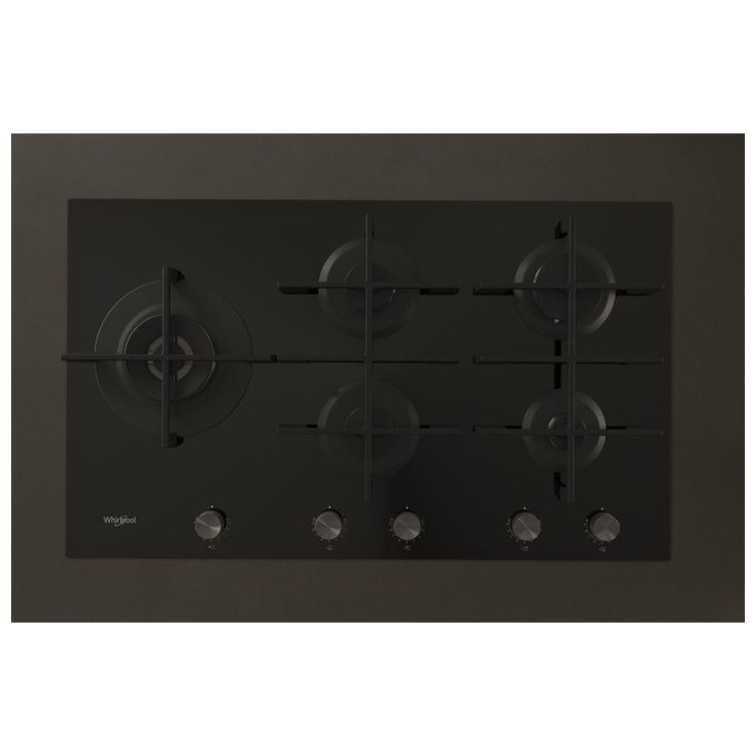 Whirlpool GOWL 958-NB Piano Cottura a Gas 5 Zone 86 cm Nero