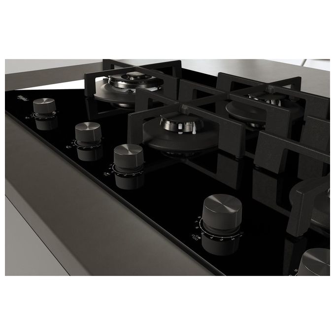 Whirlpool GOWL 958-NB Piano Cottura a Gas 5 Zone 86 cm Nero