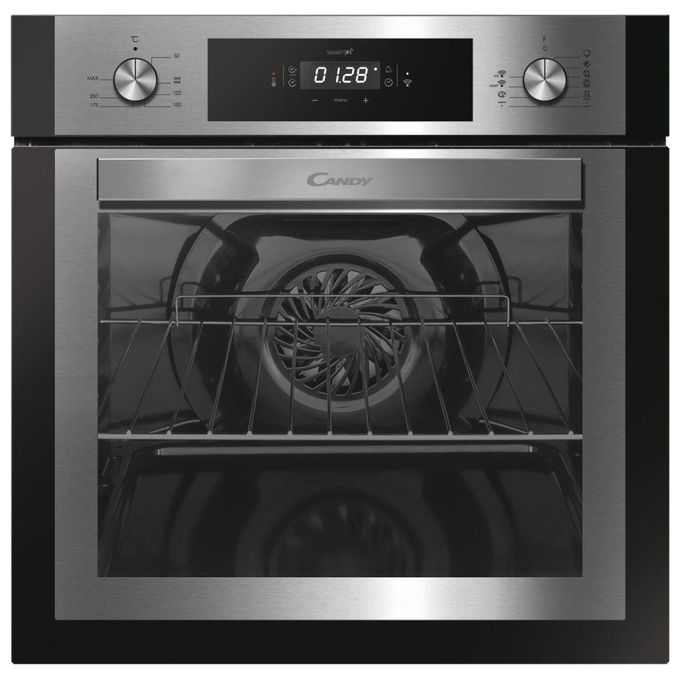 Candy FCNE825XL WIFI Forno Elettrico Multifunzione Capacita' 70 Litri Classe energetica A+ 8 funzioni Timer Touch Softclose Castelletto e guide telescopiche Aquactiva Wifi 60 cm Inox