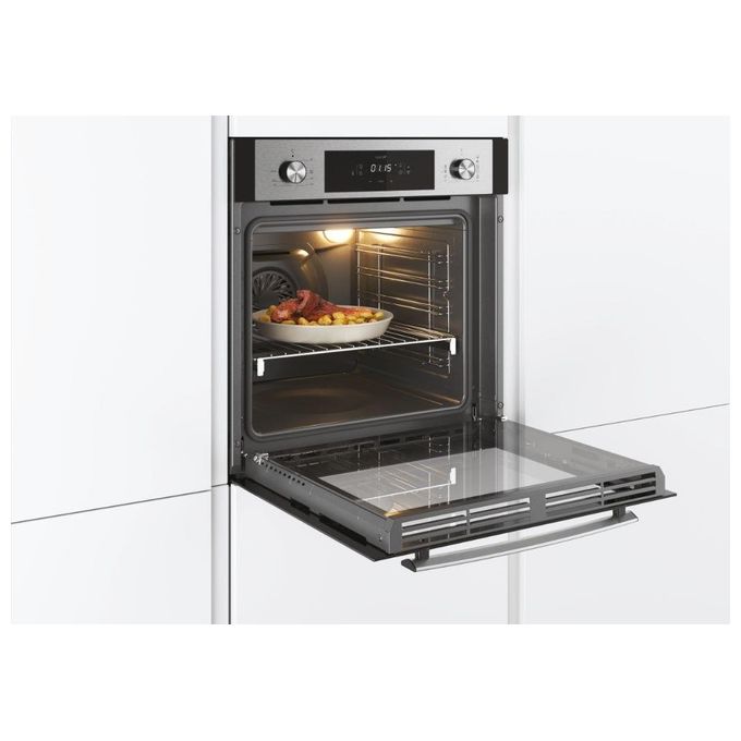 Candy FCNE825XL WIFI Forno Elettrico Multifunzione Capacita' 70 Litri Classe energetica A+ 8 funzioni Timer Touch Softclose Castelletto e guide telescopiche Aquactiva Wifi 60 cm Inox