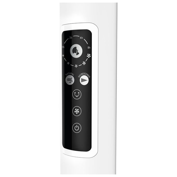 Rowenta VU5870 Turbo Silence Extreme+ Ventilatore a Piantana Regolabile con 5 Velocita' Altezza Fino a 145 cm Colore Bianco