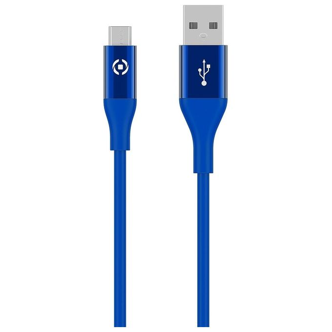 Celly Usb Micro Color 3mt Blu