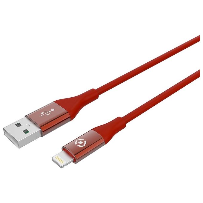 Celly Cavo Usb Lightning Color Rosso