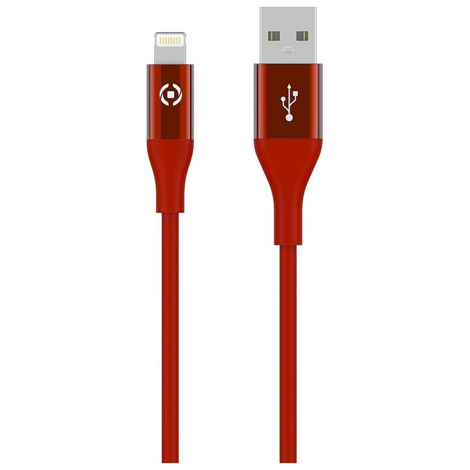 Celly Cavo Usb Lightning Color Rosso