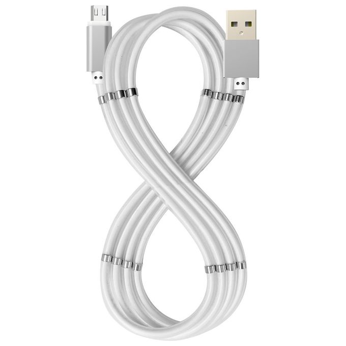 Celly Cavo Usb-A Micro Magnetico Bianco