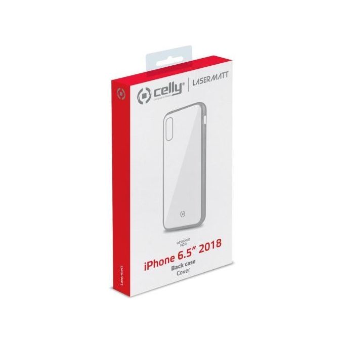 Celly Lase Matt Cover per iPhone XS Max Silver