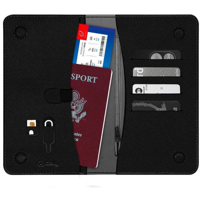 Celly Venere Passport Custodia per Passaporto Nero