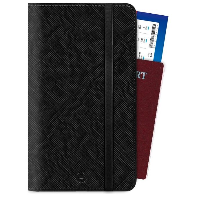 Celly Venere Passport Custodia per Passaporto Nero