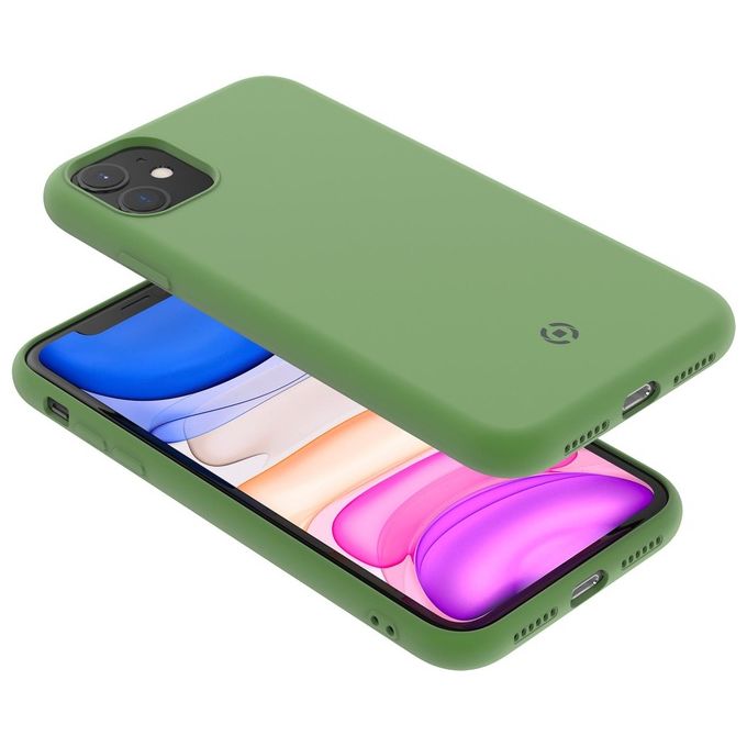 Celly Leaf Cover per iPhone 11 Verde