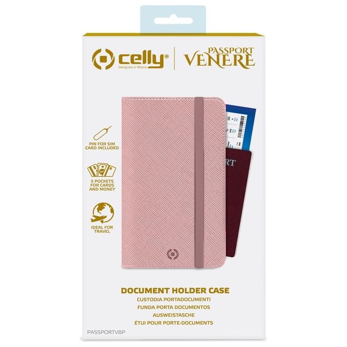 Celly Venere Passport Holder Porta Passaporto Rosa
