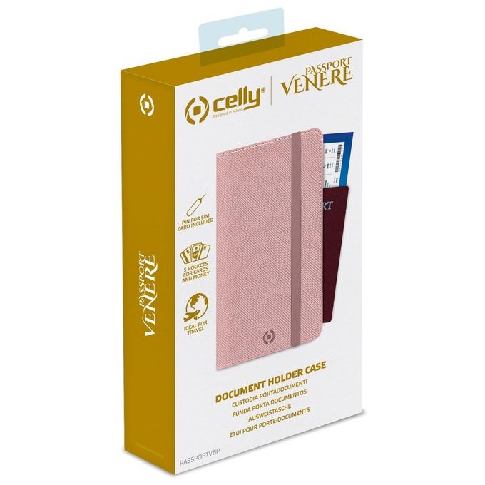 Celly Venere Passport Holder Porta Passaporto Rosa