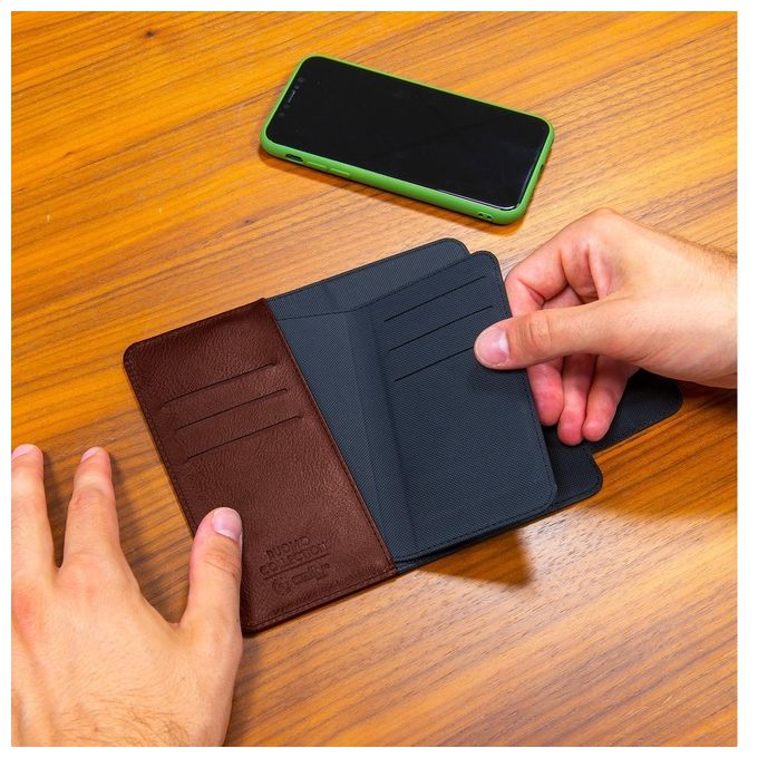 Celly Duomo Wallet Case Cover per Smartphone Universale 5.8'' Marrone