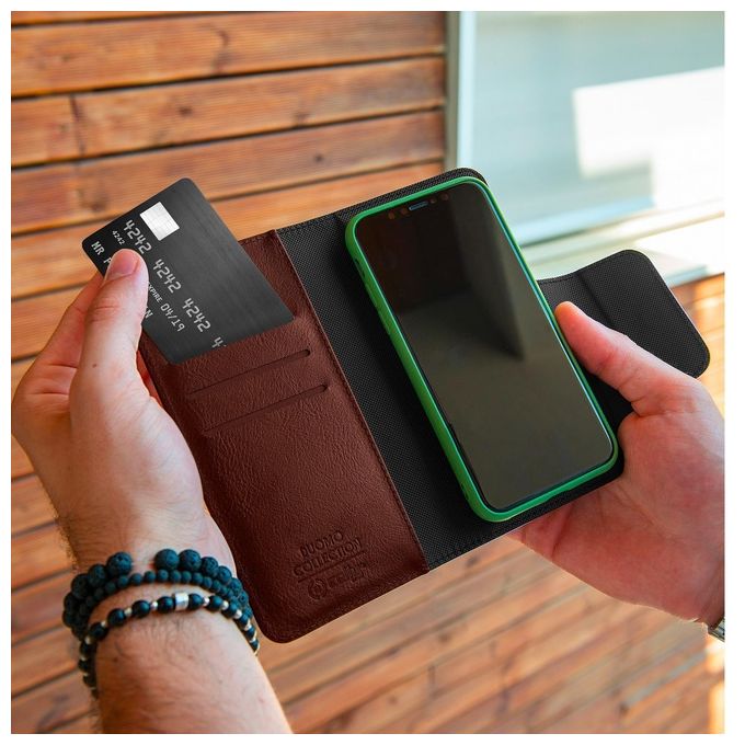 Celly Duomo Wallet Case Cover per Smartphone Universale 5.8'' Marrone