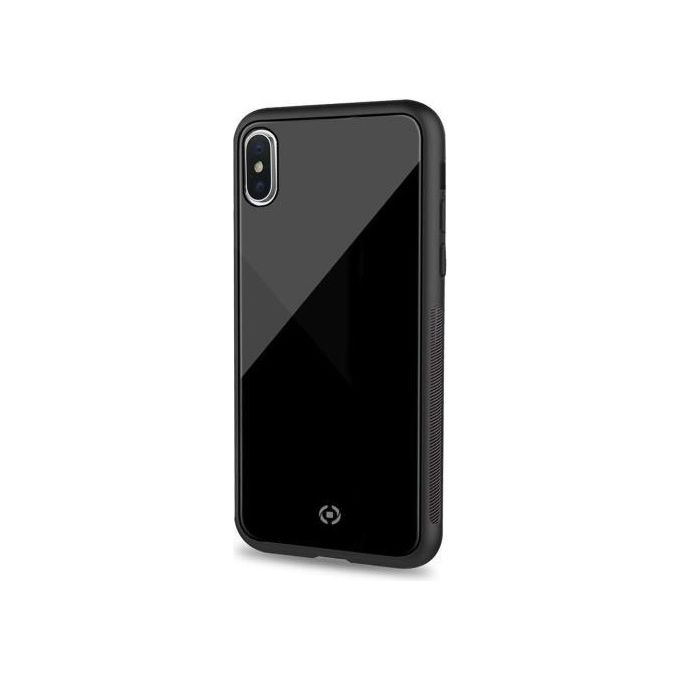 Celly Diamond Glass Case per iPhone X-XS Nero