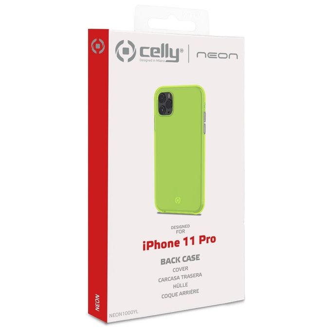 Celly Neon Cover per iPhone 11 Pro Giallo