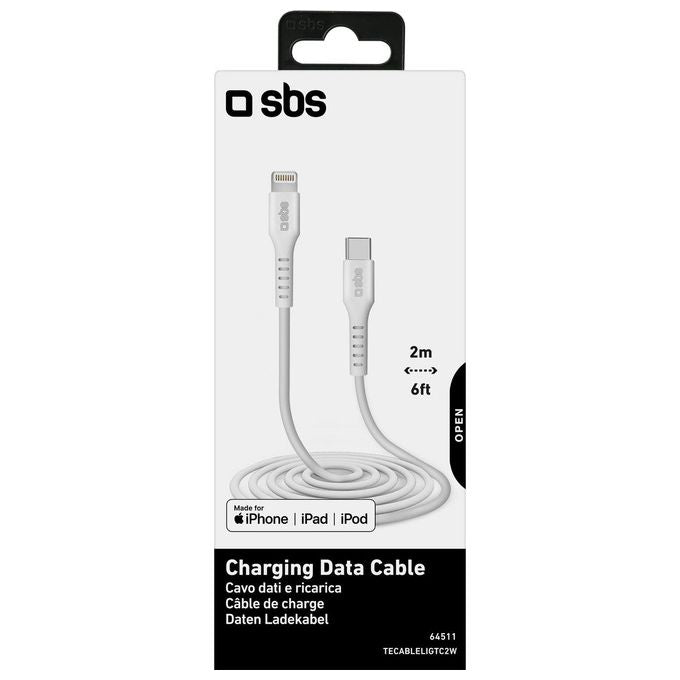 Sbs Cavo da Lightning a Tipo C MFi 2mt