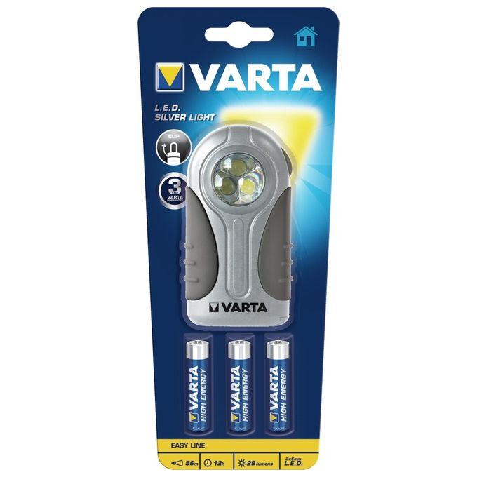 Varta Torcia Astuccio Led Silver Light 3Xaaa