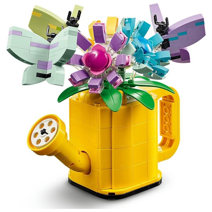 LEGO Creator 31149 3in1 Innaffiatoio con Fiori Finti Trasformabile in Stivale o in 2 Uccelli con Trespolo, Giochi per Bambini 8+