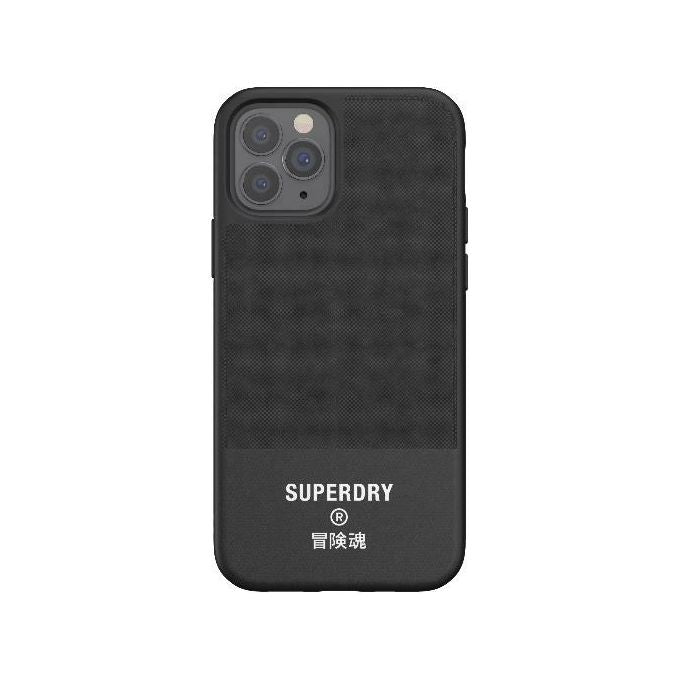 Superdry Custodia per iPhone 12-iPhone 12 Pro in Tela Nero