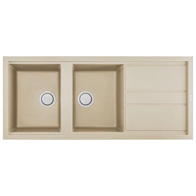 Elleci LKB50095 Best 500 Lavello Keratek plus Gocciolatoio reversibile 2 Vasche 116 cm Champagne