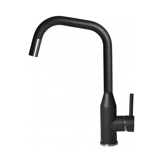 Elleci MKKDRP86  Dora Plus Miscelatore monocomando con canna girevole e doccetta estraibile Black Nero Assoluto 86