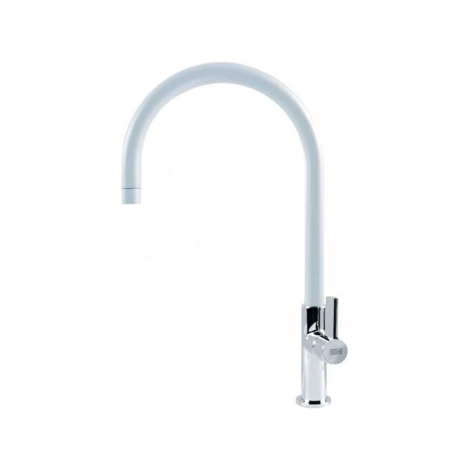 ELLECI MKKVTA96 Volta Miscelatore monocomando con canna alta girevole Modern Bianco Kera 96