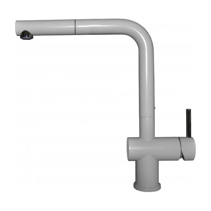 ELLECI MMKSTP79 Stream Plus Miscelatore monocomando con canna girevole e doccetta estraibile Modern  Aluminium 79