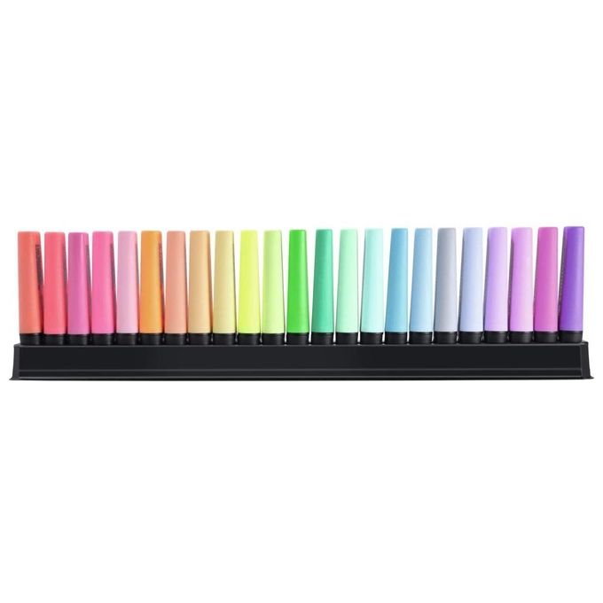Evidenziatore - STABILO BOSS ORIGINAL Desk-Set 50 Years Edition - 23 Colori assortiti 9 Neon + 14 Pastel