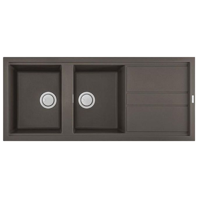 Elleci LKB50093 Best 500 Lavello Keratek plus Gocciolatoio reversibile 2 Vasche 116 cm Grigio