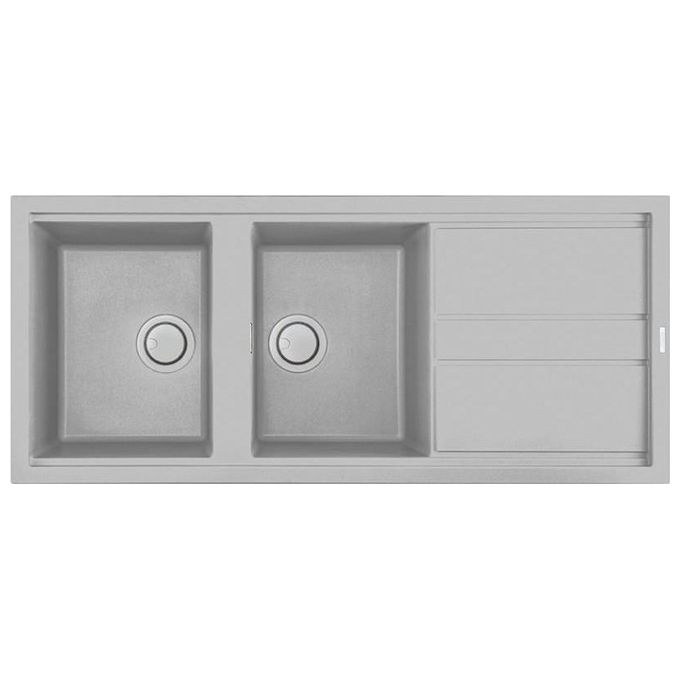 ELLECI LMB50079 Best 500 Lavello aluminio gocciolatoio reversibile 2 Vasche 116 cm