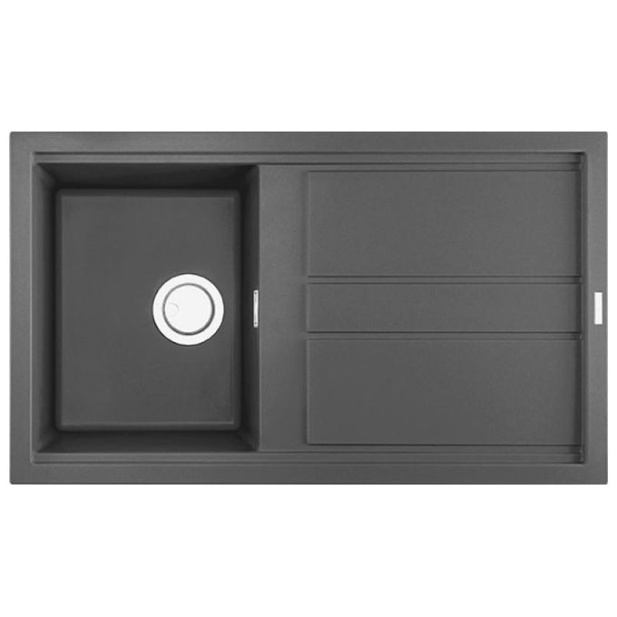 Elleci LKB40099 Best 400 Lavello Keratek gocciolatoio reversibile 1 Vasca 86 cm Grigio scuro