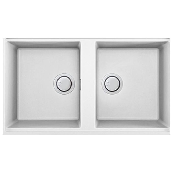 Elleci LKB45096BSO Best 450 Lavello Keratek Plus 2 Vasche 84 cm Bianco