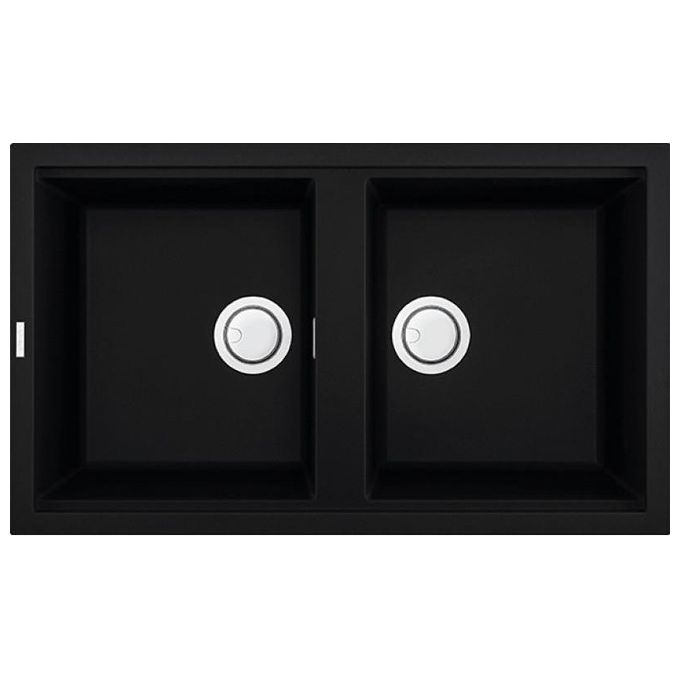 Elleci LKB45086 Best 450 Lavello Keratek 2 Vasche 86 cm Nero