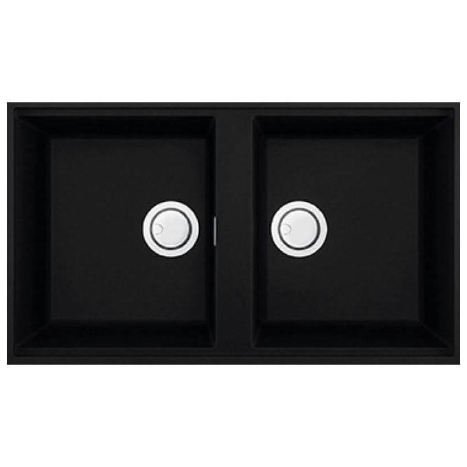 Elleci LKB45086BSO Best 450 Lavello Keratek 2 Vasche 86 cm Nero