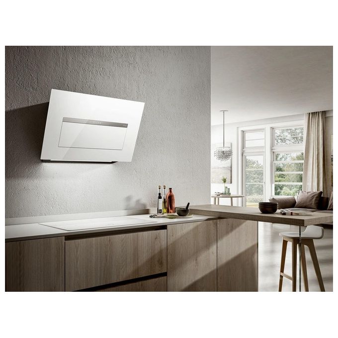 Elica PRF0164490 BLOOM-S WH-A-85 Cappa a Parete Classe energetica A 3 Velocita' Aspirante Touch Control Infrarossi 85 cm Vetro Bianco