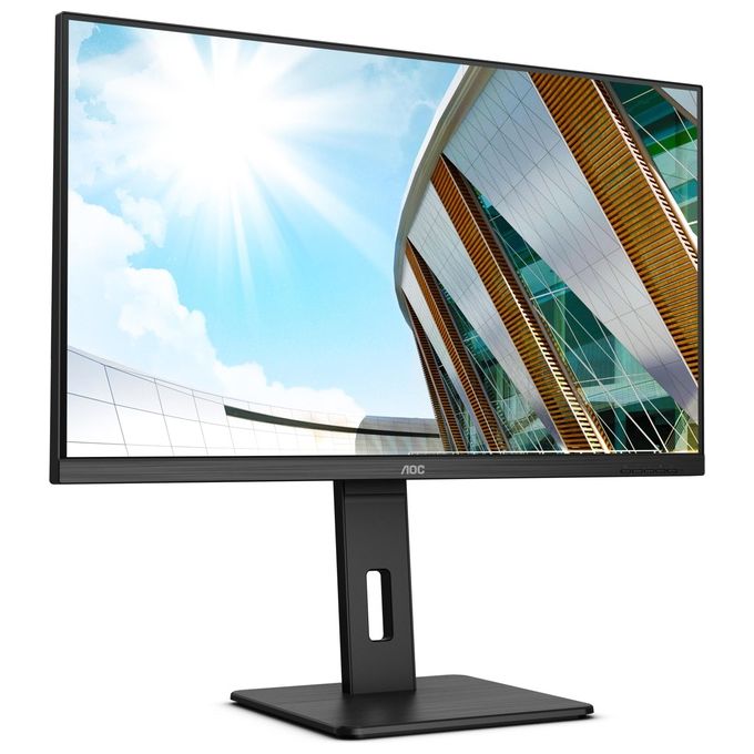 AOC U32P2 - Monitor UHD da 32 pollici, regolabile in altezza (3840 x 2160, 75 Hz, HDMI 2.0, DisplayPort, hub USB), colore: Nero
