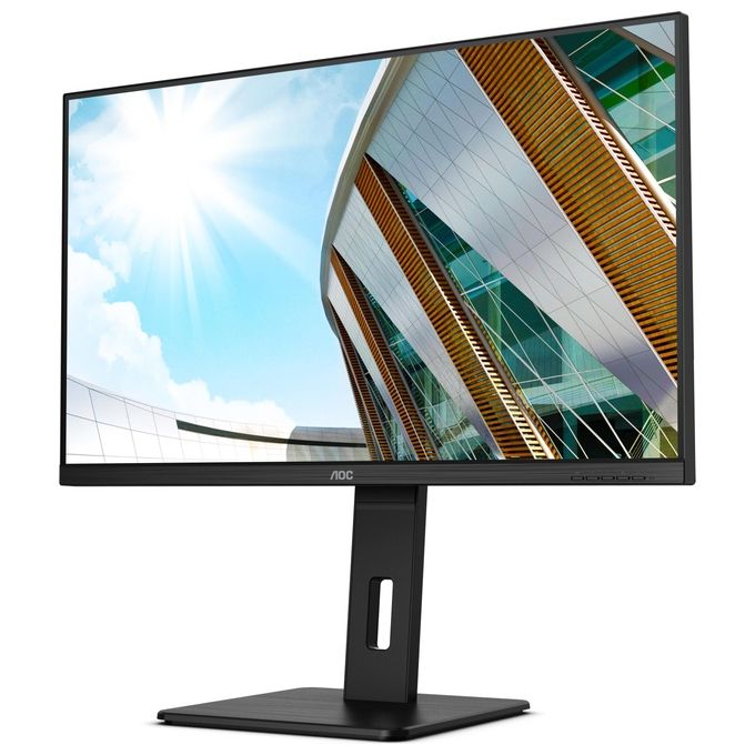 AOC U32P2 - Monitor UHD da 32 pollici, regolabile in altezza (3840 x 2160, 75 Hz, HDMI 2.0, DisplayPort, hub USB), colore: Nero