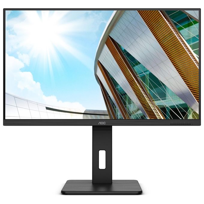 AOC U32P2 - Monitor UHD da 32 pollici, regolabile in altezza (3840 x 2160, 75 Hz, HDMI 2.0, DisplayPort, hub USB), colore: Nero