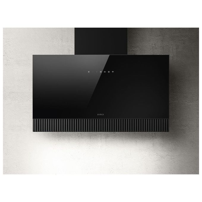 Elica SUPER PLAT BL-F-80 Cappa a parete filtrante Comandi touch control 80 cm Classe energetica A 740 m3-h Vetro Nero PRF0164980