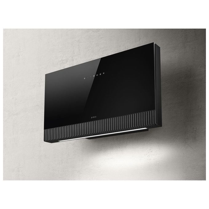 Elica SUPER PLAT BL-F-80 Cappa a parete filtrante Comandi touch control 80 cm Classe energetica A 740 m3-h Vetro Nero PRF0164980