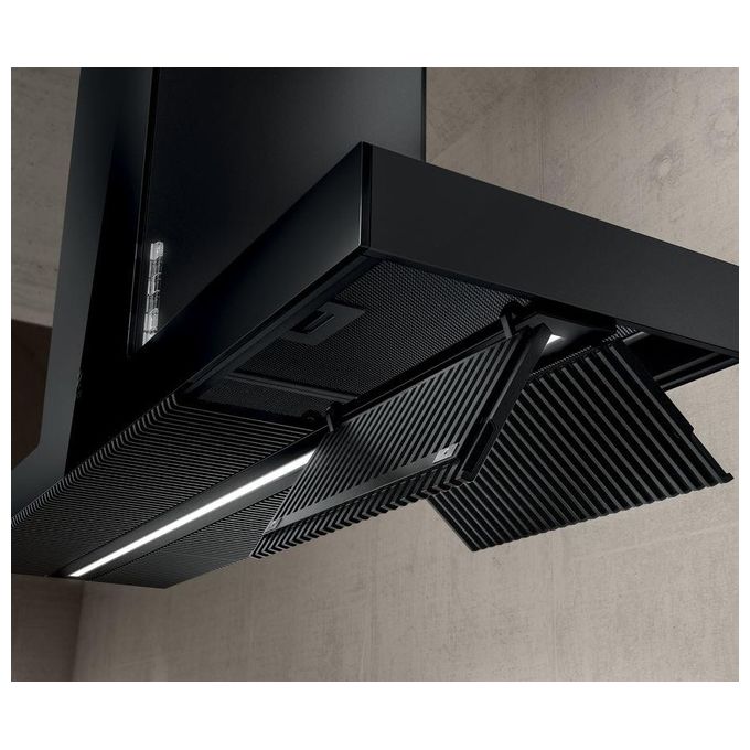 Elica HAIKU ISLAND BL-A-120 PRF0146286 Cappa a Isola Classe energetica A 3 Velocita' Aspirante Touch Control Illuminazione LED 120 cm Vetro Nero