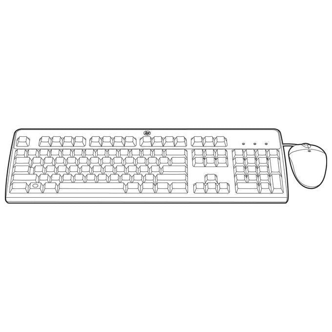 HP Enterprise Kit Tastiera e Mouse Usb AZERTY Francese Nero