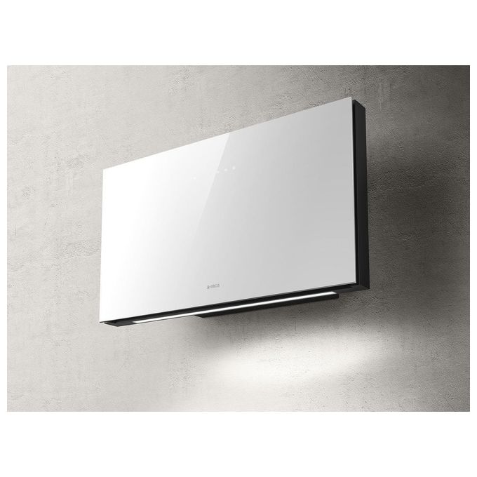 Elica PLAT WH-F-55  Cappa a parete filtrante Comandi Touch Control Classe energetica A Portata 710 m3-h 55 cm Vetro Bianco PRF0165707