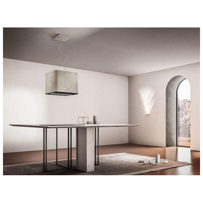 Elica PIX CONCRETE-F-42 Cappa a Isola sospesa Classe energetica A 3 Velocita' + Intesiva Filtrante Portata 620 m³-h 42 cm Cemento PRF0146222