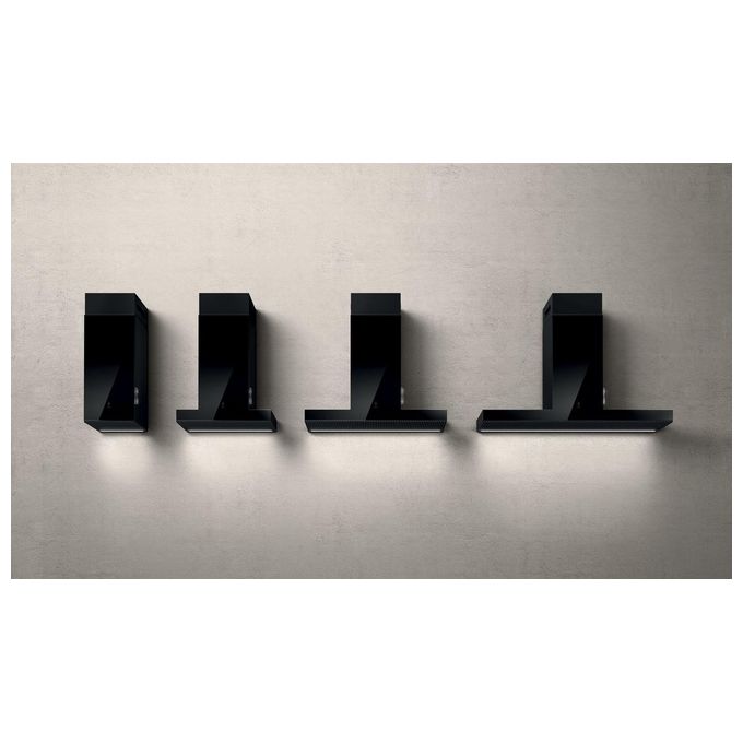 Elica HAIKU BL-A-60 PRF0146264 Cappa a Parete Classe energetica A 3 Velocita' Aspirante Touch Control Illuminazione LED 60 cm Vetro Nero