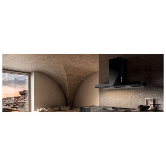 Elica HAIKU BL-A-60 PRF0146264 Cappa a Parete Classe energetica A 3 Velocita' Aspirante Touch Control Illuminazione LED 60 cm Vetro Nero