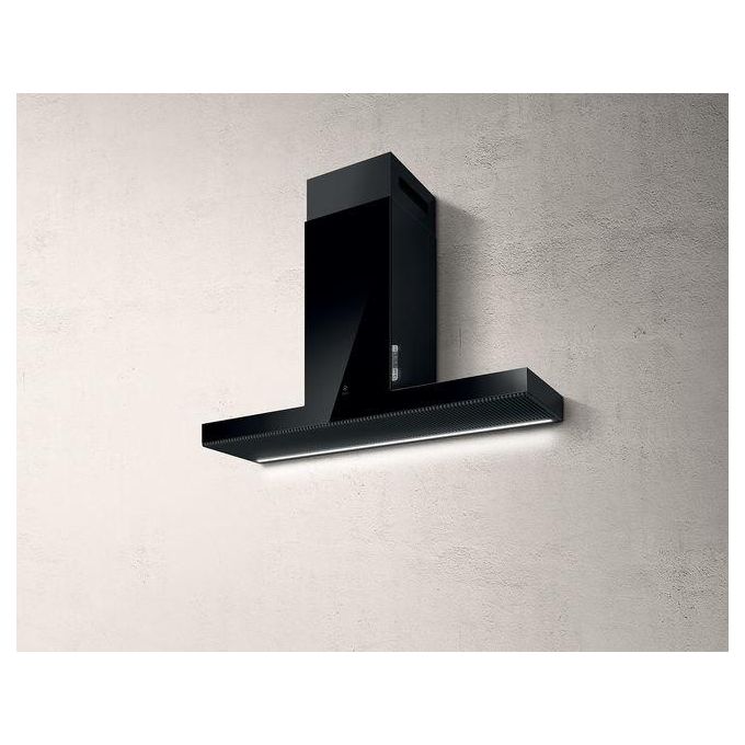 Elica HAIKU BL-A-60 PRF0146264 Cappa a Parete Classe energetica A 3 Velocita' Aspirante Touch Control Illuminazione LED 60 cm Vetro Nero