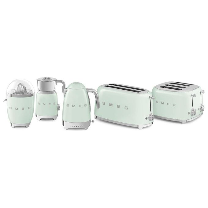 Smeg TSF03PGEU Estetica 50's Style Tostapane 4 Fette 6 Livelli di Doratura Verde Pastello